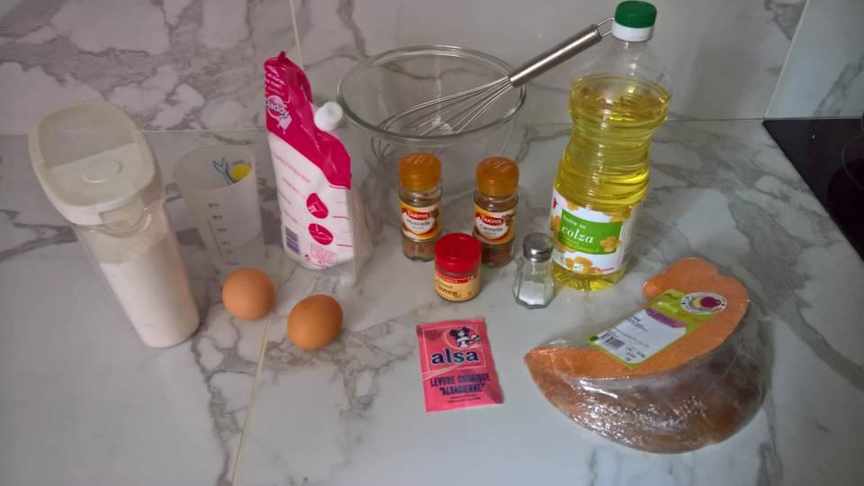 ingrédients pumpkin bread