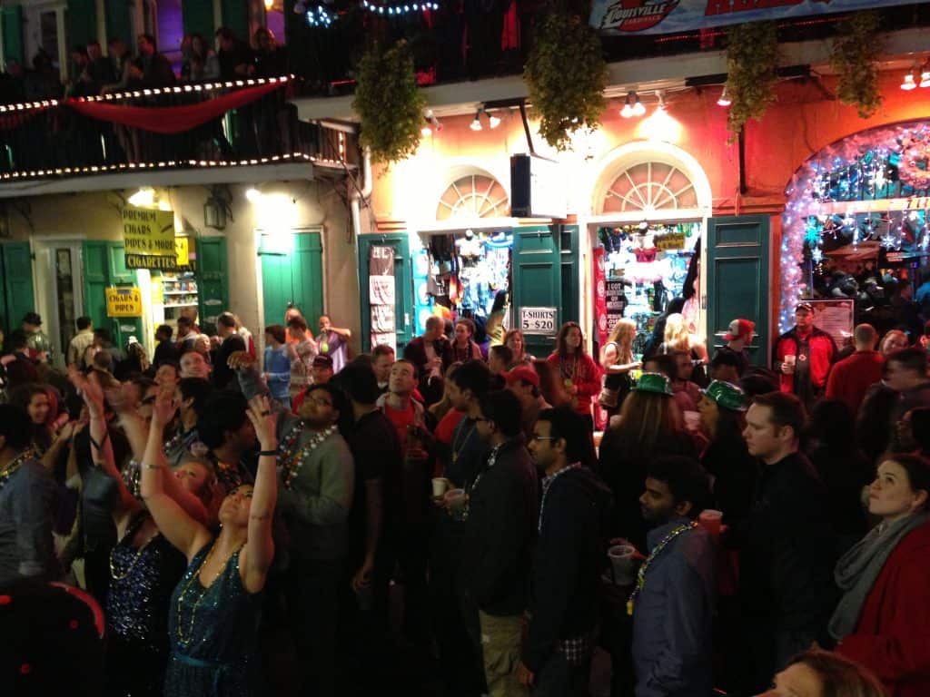 nouvel an sur bourbon street nouvel orléans