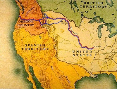 lewis et clark carte expédition