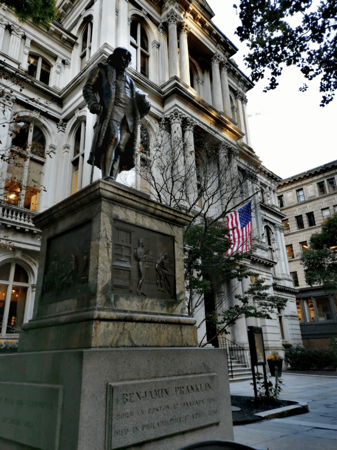 statue benjamin franklin boston