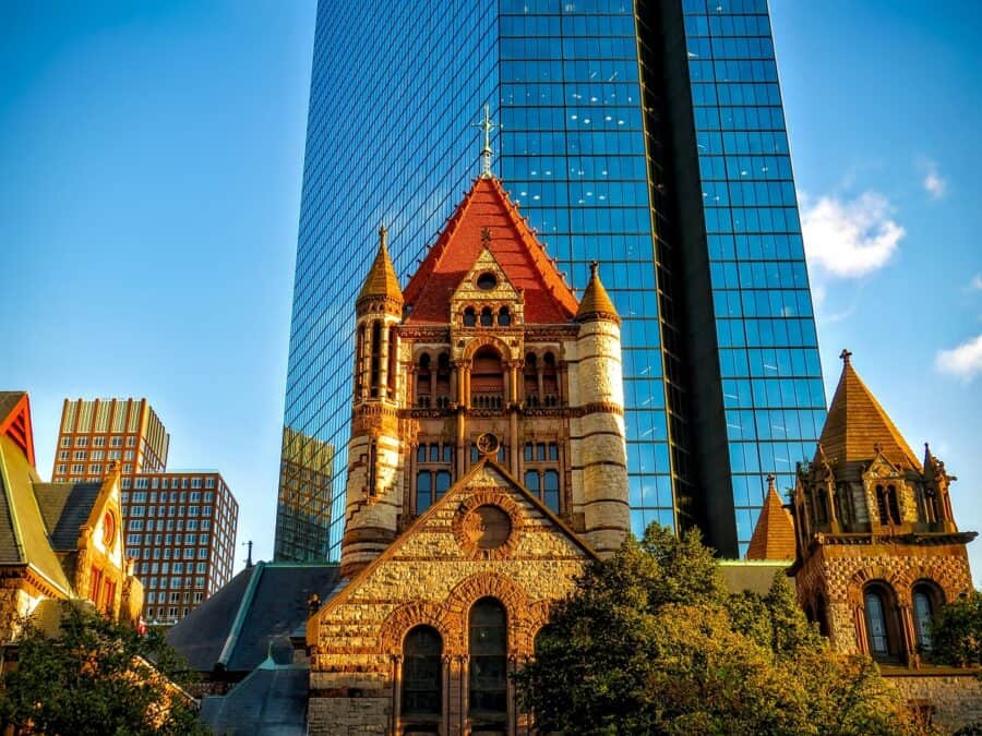 truinity church et john hancock tower boston