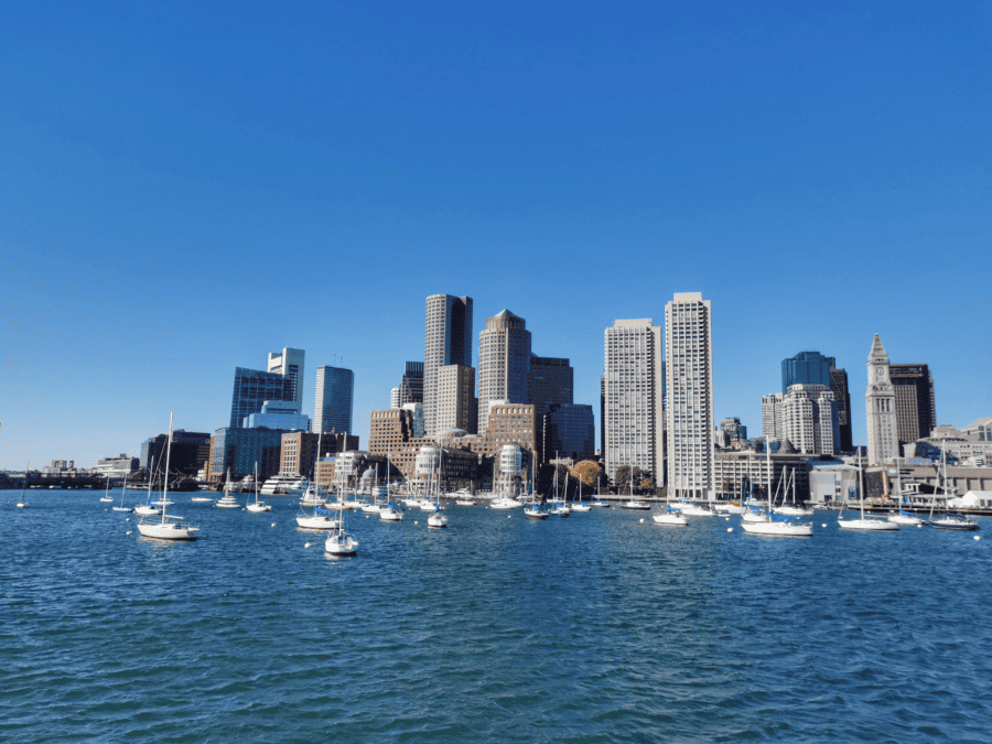 vue sur Boston et son port- skyline