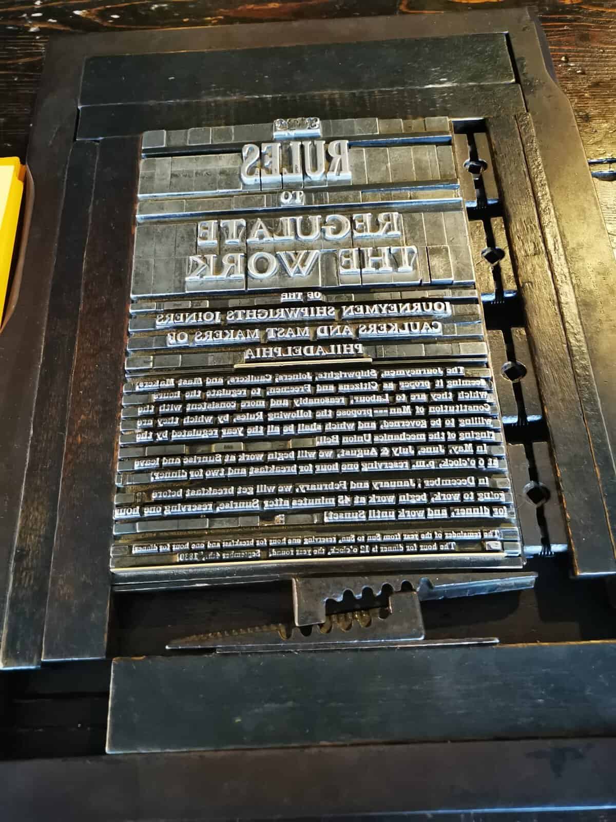 plaque imprimerie mystic seaport